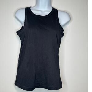 Everlane Womens Organic Cotton Tank Top Black SIZE S